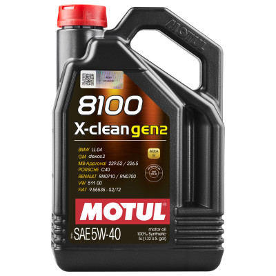 Олива моторна Motul 8100 X-clean gen2 SAE 5W-40, 5л (шт.)