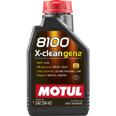 Олива моторна Motul 8100 X-clean gen2 SAE 5W-40, 1л (шт.)