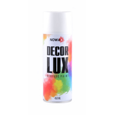 Акриловая краска глянцевая слоновая кость NOWAX Decor Lux (9016) 450мл