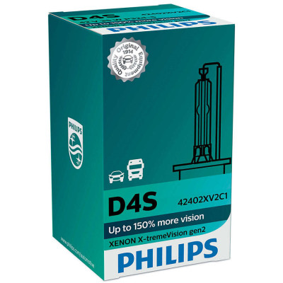 Автолампа Ксенон Philips D4S 42402 XV2 X-TremeVision (+150%) 42V 35W P32d-5 C1 (шт.)