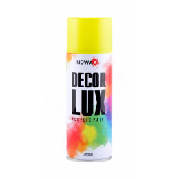 Акриловая флуоресцентная краска желтая NOWAX Decor Lux 450мл