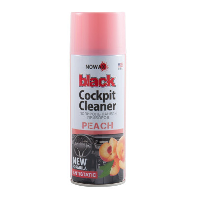 Полироль панели приборов NOWAX 450 мл Black Cockpit Cleaner Peach Персик (NX00456)