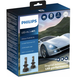 Комплект автоламп Philips LED H7 11972U91 12/24V Ultinon Pro9100 +350% X2 (шт.)