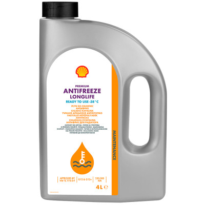 Антифриз Shell Premium LL, 4л (готовий G12+ черв.) (шт.)