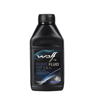 Тормозная жидкость Wolf BRAKE FLUID DOT 3&4 500мл (8307706)