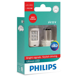 Автолампа вказівна Philips P21/5 LED red 11499 ULR 12V X2 (шт.)