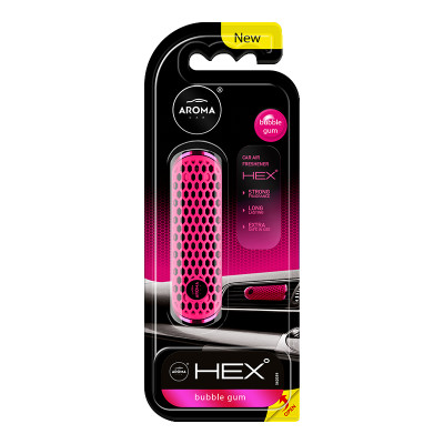 Ароматизатор в машину на дефлектор Aroma Car HEX 10g BUBBLE GUM 83582