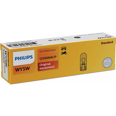 Автолампа вказівна Philips 12396 WY5W 12V 5W (W2.1X9.5d) Amber (шт.)