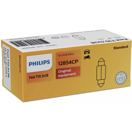 Автолампа вказівна Philips 12854 Festoon T10,5x38 12V 10W (SV8,5) (шт.)