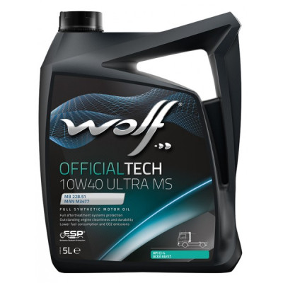 Моторне масло Wolf OfficialLTech 10W-40 ULTRA MS 5л (8307317)