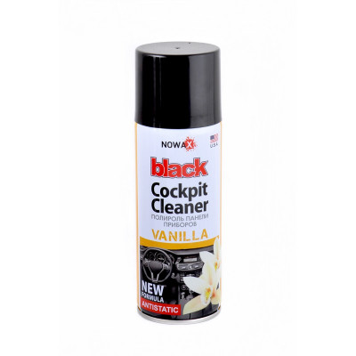 Полироль панели приборов NOWAX 200 мл Black Cockpit Cleaner Vanilla (NX00201)