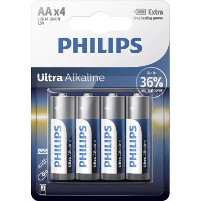 Батарея Philips LR6/AA Ultra Alkaline B4 (блістер) (шт.)