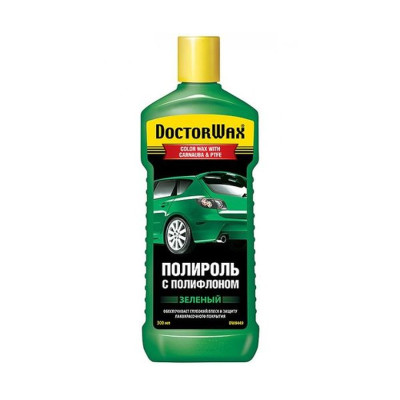 Зеленый автополироль с воском Doctor Wax (США) With Carnauba Wax & PTFE 300 мл