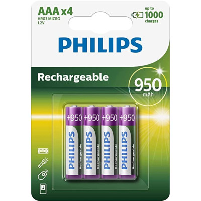 Акумулятор Philips R03/AAA MULTILIFE 950mAh B4 (блістер) (шт.)