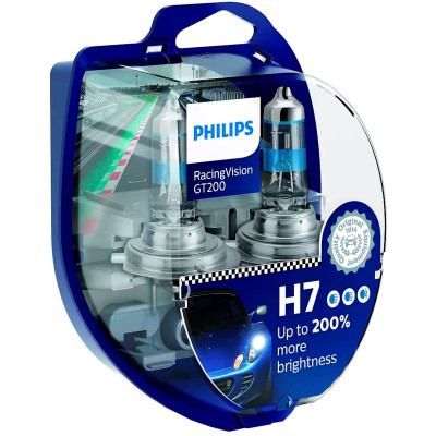 Автолампа Philips H7 12972RGTS2 RacingVision GT200 +200% 12V 55W (PX26d) S2 (блістер) (шт.)