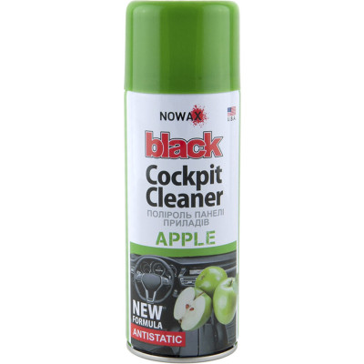 Полироль панели приборов NOWAX 450 мл Black Cockpit Cleaner Apple (NX00458)