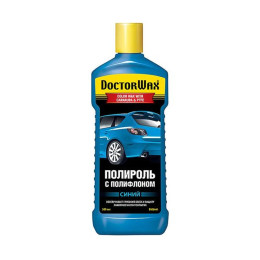 Голубой автополироль с воском Doctor Wax (США) With Carnauba Wax & PTFE 300 мл