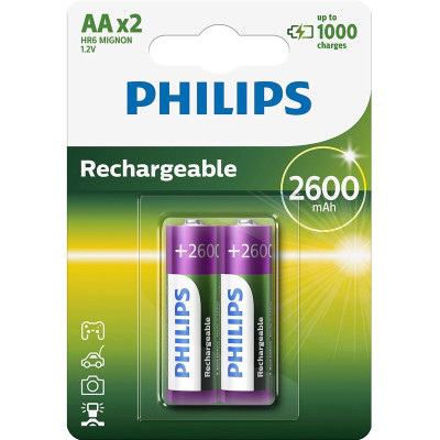 Акумулятор Philips R6/AA MULTILIFE 2600mAh B2 (блістер) (шт.)