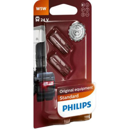 Автолампа вказівна Philips W5W 13961 24V 5W (W2,1x9,5d) В2 (блістер) (шт.)