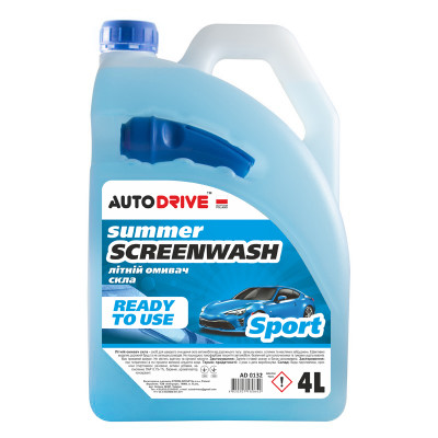 Омивач скла літній, Auto Drive Summer Screen Wash Sport 4Л.