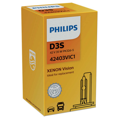 Автолампа Ксенон Philips D3S 42403 VI 42V 35W PK32d-5 C1 (шт.)