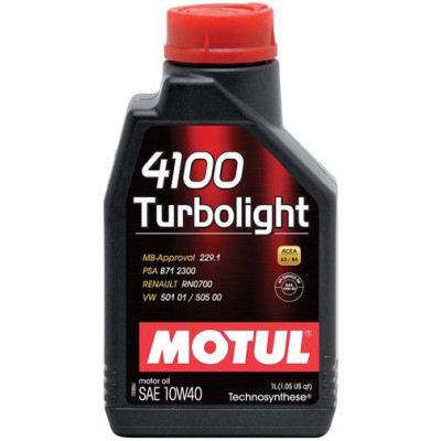 Моторное масло MOTUL 4100 Turbolight SAE 10W-40 1л