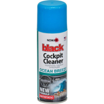 Полироль панели приборов NOWAX 200 мл Black Cockpit Cleaner Ocean Breeze (NX00210)