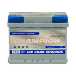 Автомобильный аккумулятор 60 Ah/12V Champion Premium