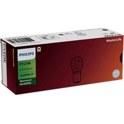 Автолампа вказівна Philips 13496 MLCP PY21W 24V 21W (BAU15s) (шт.)