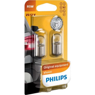 Автолампа вказівна Philips 12821 R5W-02В 12V 5W (BA15s) (блістер) (шт.)