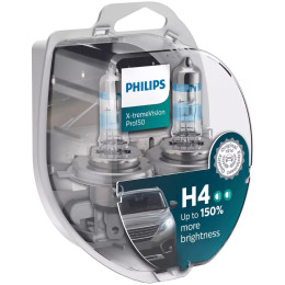 Автолампа Philips H4 12342XVPS2 X-tremeVision Pro150 +150% 12V 60/55W (P43t-38) S2 (блістер) (шт.)