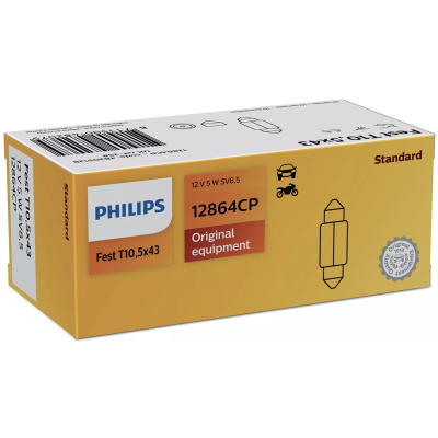 Автолампа вказівна Philips 12864 Festoon T10,5x43 12V 5W (SV8,5) (шт.)