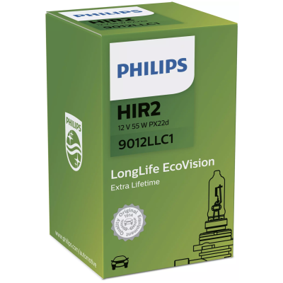 Автолампа Philips LL 9012 HIR2 LongLife 12V 55W (PX22d) C1 (шт.)