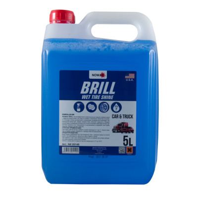 Полироль для шин 5 л NOWAX BRILL Wet Tire Shine концентрат (NX05149)