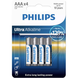 Батарея Philips LR03/AAA Ultra Alkaline В4 (блістер) (шт.)