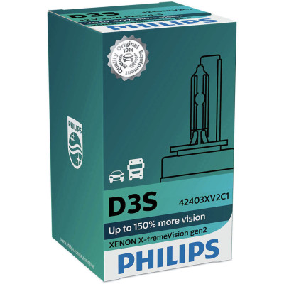 Автолампа Ксенон Philips D3S 42403 XV2 X-TremeVision (+150%) 42V 35W (PK32d-5) C1 (шт.)