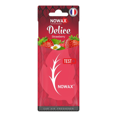 Ароматизатор повітря целюлозний Nowax серія Delice - Strawbеrry (50шт/уп)