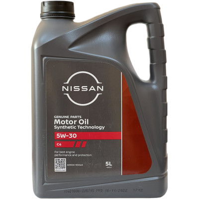 Олива NISSAN Motor Oil 5W-30 C4 DPF, 5л (шт.)