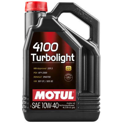 Олива моторна Motul 4100 Turbolight SAE 10W-40, 4л (шт.)