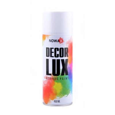 Акриловая краска белый глянец NOWAX Decor Lux (9010) 450мл