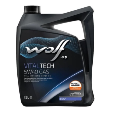 Моторне масло Wolf VitalTech 5W-40 GAS 5л (8326097)