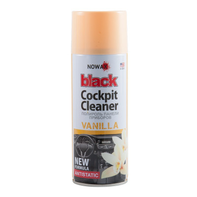 Полироль панели приборов NOWAX 450 мл Black Cockpit Cleaner Vanilla Ваниль (NX00451)