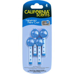 Ароматизатор Нове авто California Scents Newport New Car кліпси-стрижні, 4 шт (шт.)