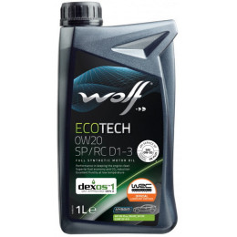 Моторное масло Wolf ECOTECH 0W-20 SP/RC D1-3 1л (1049889)