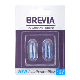 Brevia W5W 12V Blue (блистер)