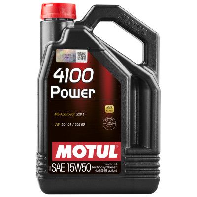 Олива моторна Motul 4100 Power SAE 15W-50, 4л (шт.)