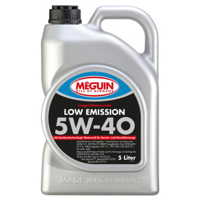 Моторное масло Meguin LOW EMISSION SAE 5W-40 5л