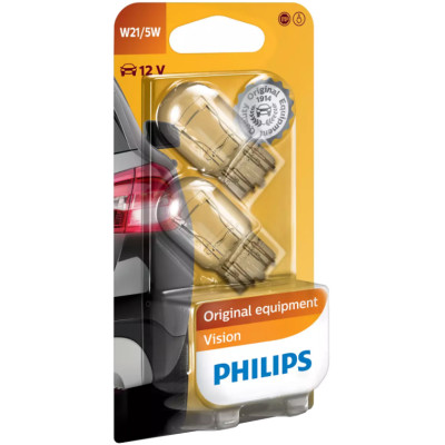 Автолампа вказівна Philips 12066 W21/5W-02B 12V (W3x16g) (блістер) (шт.)