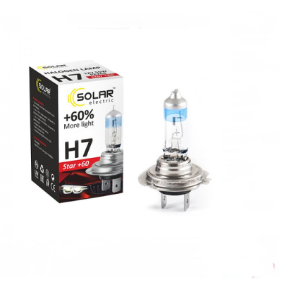 Галогеновая лампа Solar H7 12V 55W PX26d Starlight +60% (1237S2)