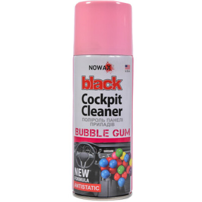 Полироль панели приборов NOWAX 450 мл Black Cockpit Cleaner Bubble Gum (NX00459)